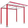 Abri vélos Modulo 2000 mm sans bardage rouge