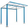 Abri vélos Modulo 2000 mm sans bardage bleu