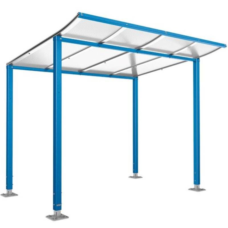 Abri vélos Modulo 2000 mm sans bardage bleu