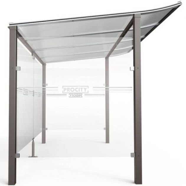 Abri vélos Modulo 2000 mm avec bardage gris