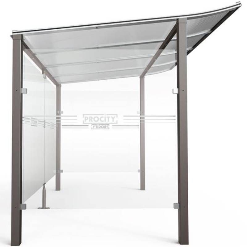 Abri vélos Modulo 2000 mm avec bardage gris