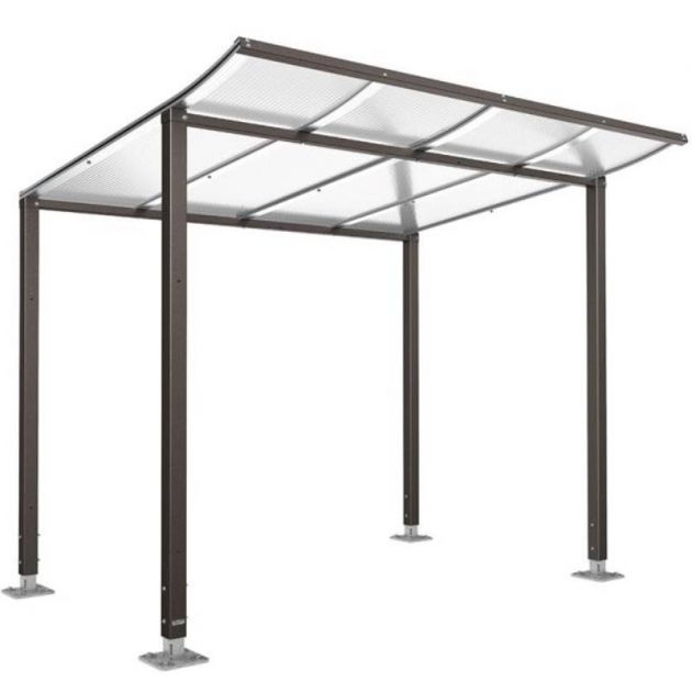 Abri vélos Modulo 2000 mm sans bardage gris anthracite