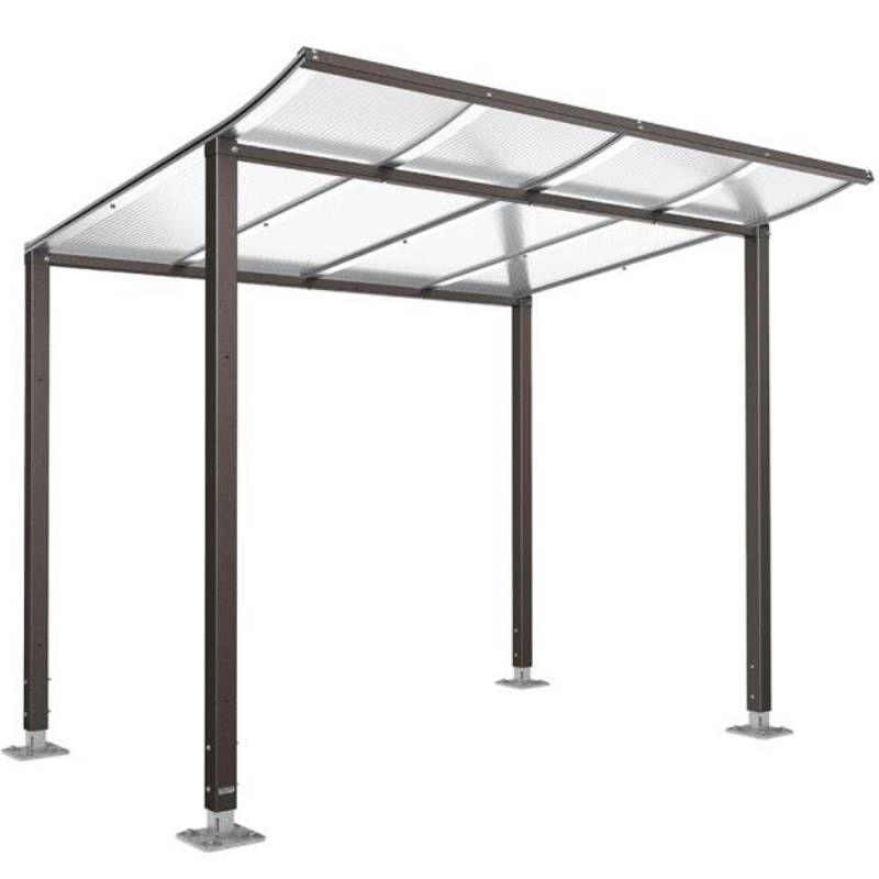 Abri vélos Modulo 2000 mm sans bardage gris anthracite