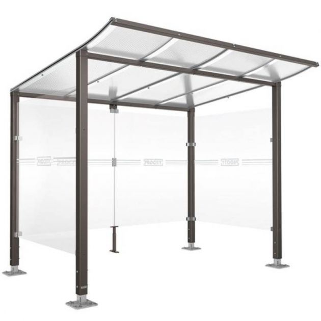 Abri vélos Modulo 2000 mm avec bardage gris anthracite