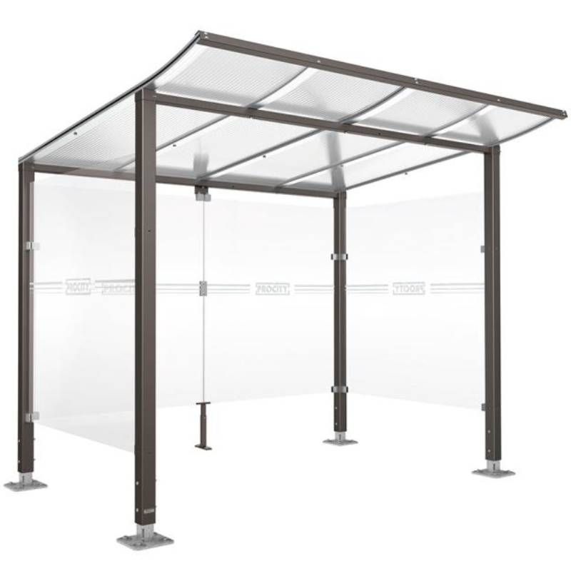 Abri vélos Modulo 2000 mm avec bardage gris anthracite