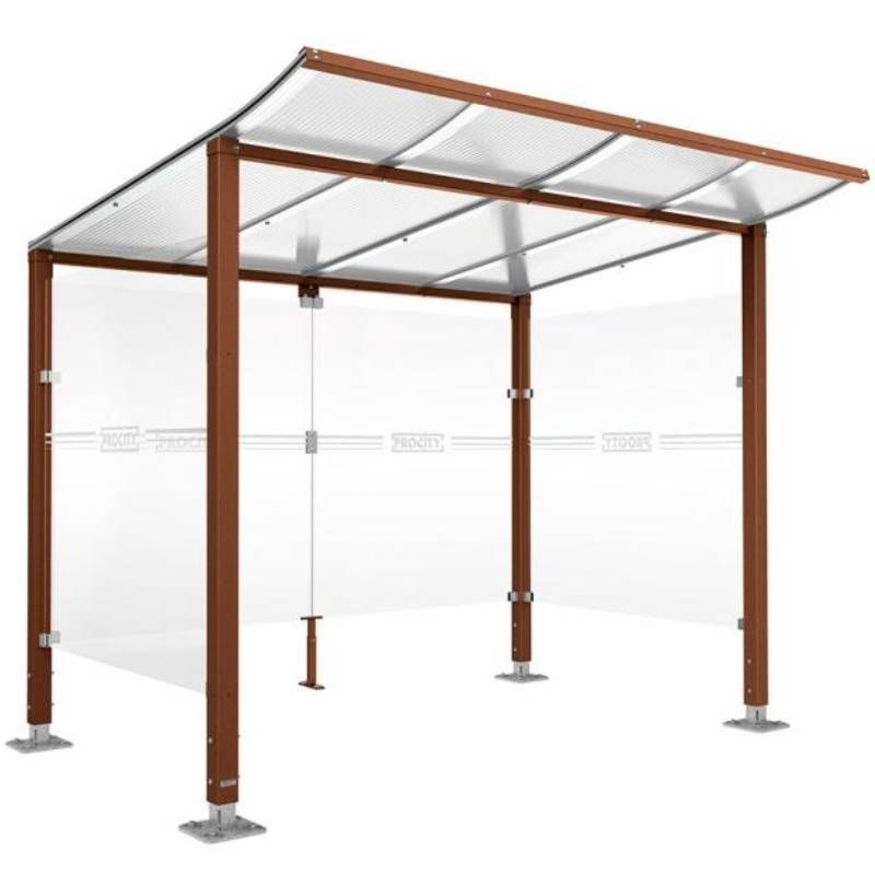 Abri vélos Modulo 2000 mm avec bardage corten