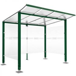 Abri vélos Modulo 2000 mm avec bardage vert