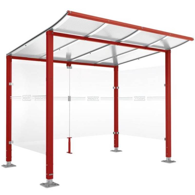 Abri vélos Modulo 2000 mm avec bardage bordeaux