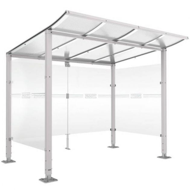 Abri vélos Modulo 2000 mm avec bardage gris