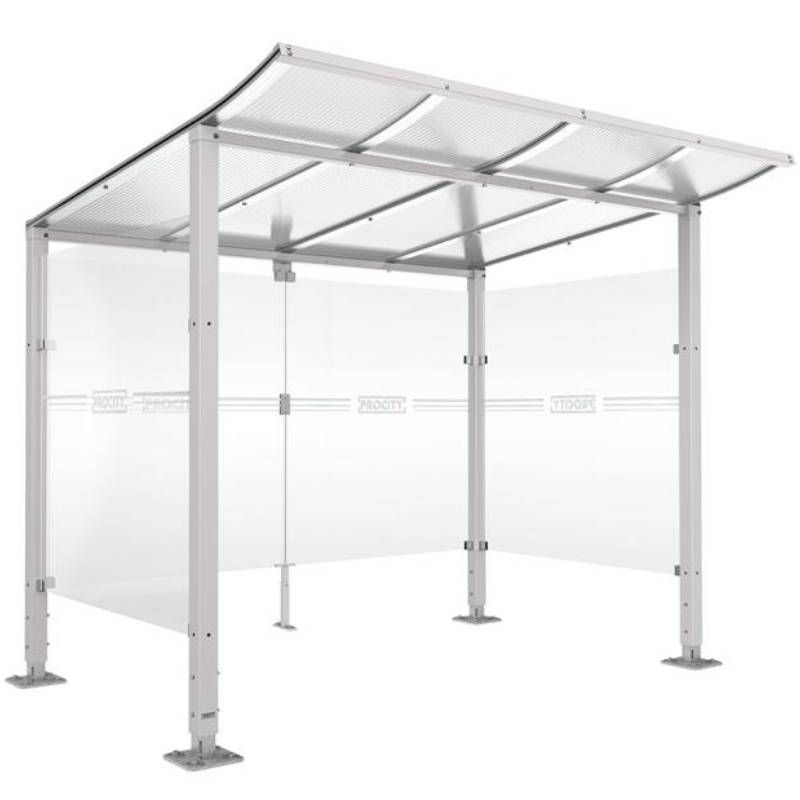 Abri vélos Modulo 2000 mm avec bardage gris