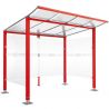 Abri vélos Modulo 2000 mm avec bardage rouge