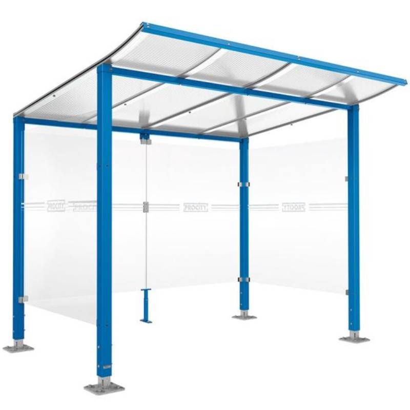 Abri vélos Modulo 2000 mm avec bardage bleu