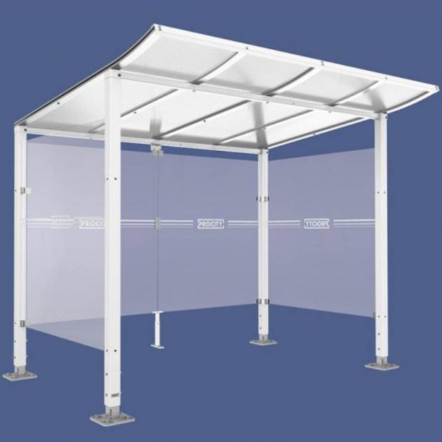 Abri vélos Modulo 2000 mm avec bardage blanc