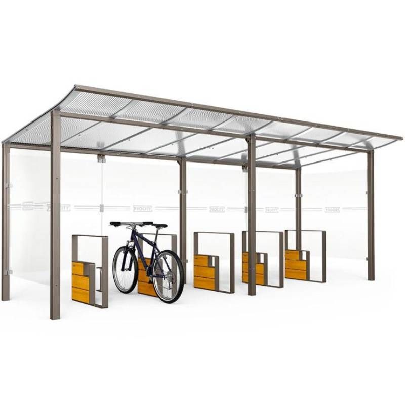 Extension abri vélo Modulo avec bardage