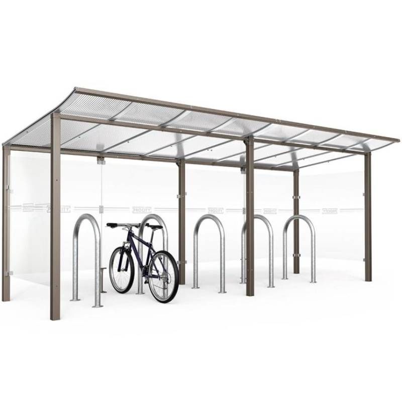 Extension abri vélo Modulo avec bardage