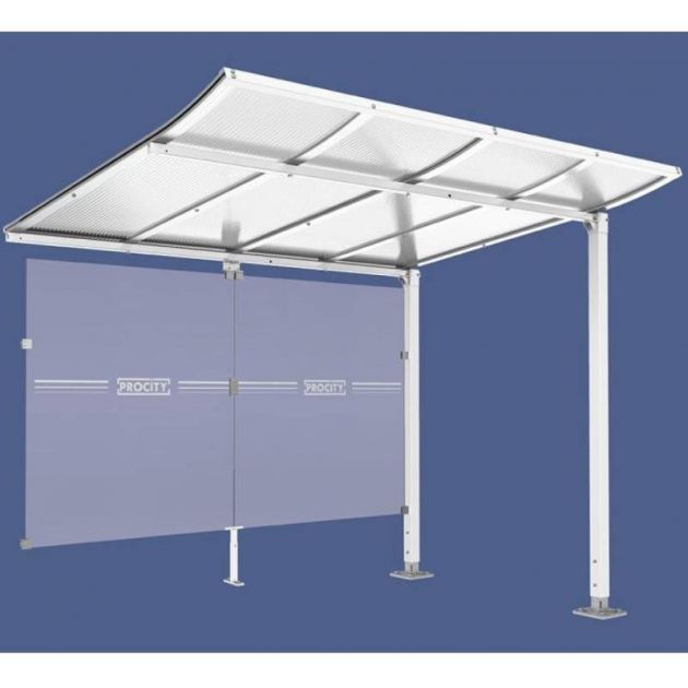 Extension abri vélo Modulo avec bardage blanc