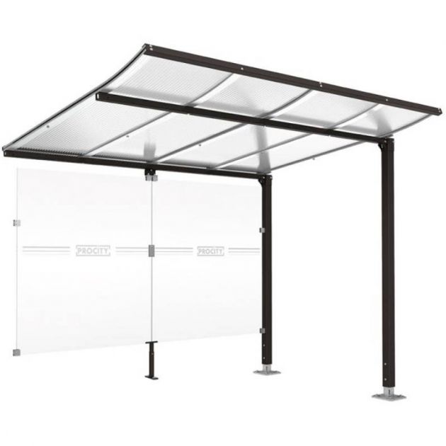 Extension abri vélo Modulo avec bardage noir