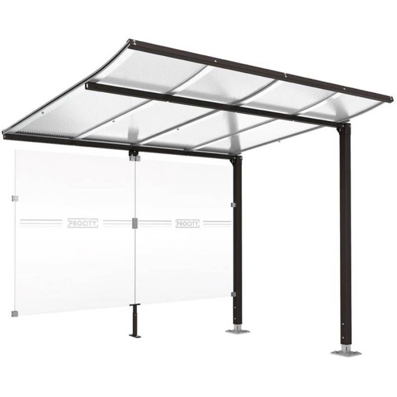 Extension abri vélo Modulo avec bardage noir