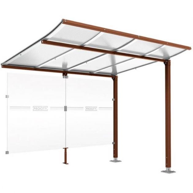 Extension abri vélo Modulo avec bardage corten