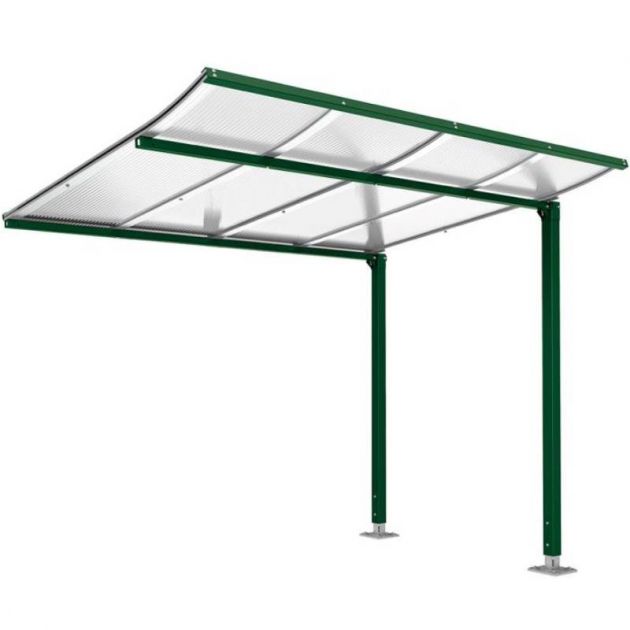 Extension abri vélo Modulo sans bardage vert