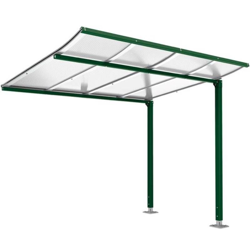 Extension abri vélo Modulo sans bardage vert