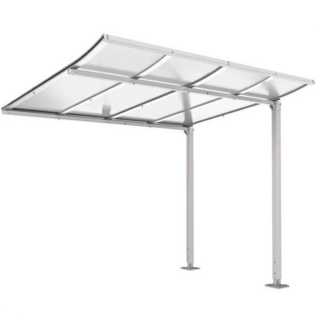 Extension abri vélo Modulo sans bardage gris