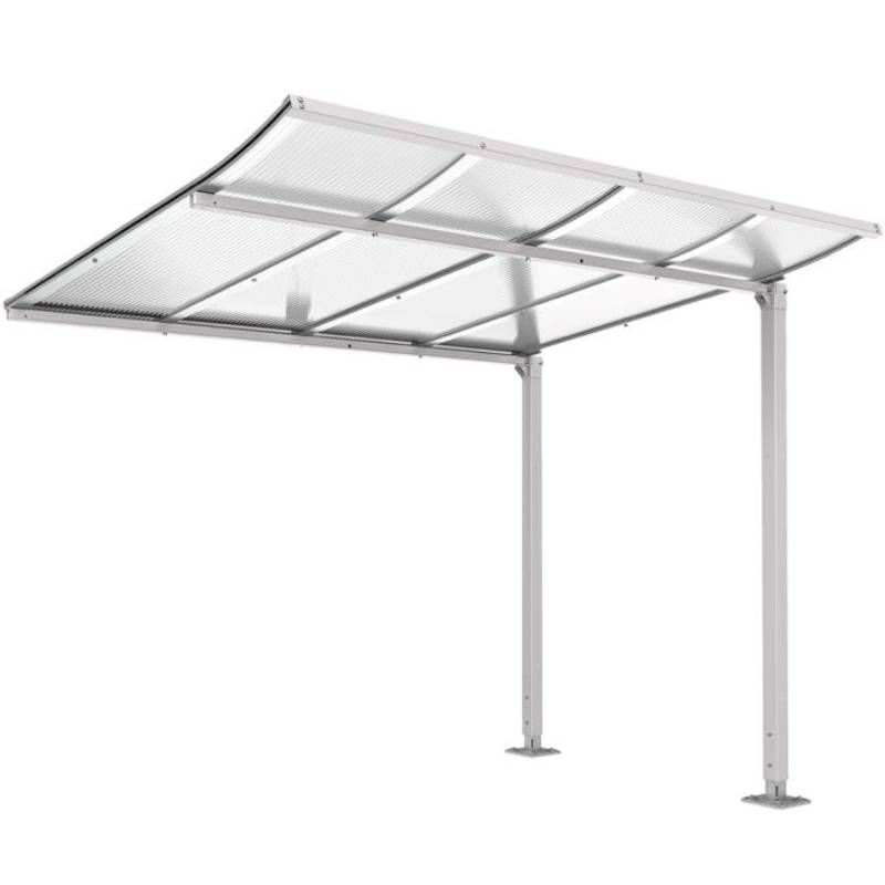 Extension abri vélo Modulo sans bardage gris