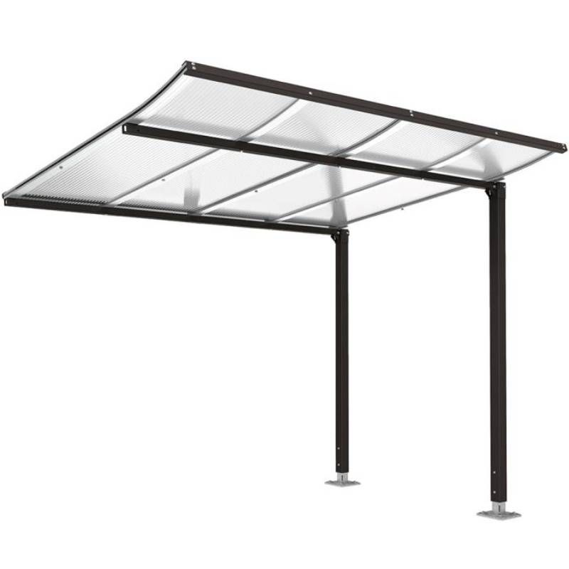 Extension abri vélo Modulo sans bardage noir