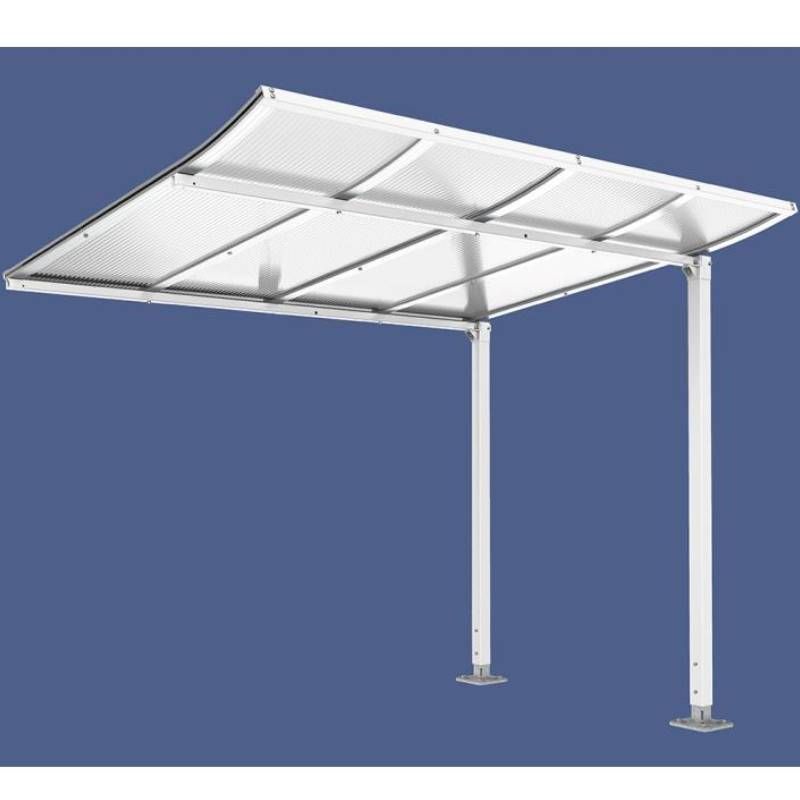 Extension abri vélo Modulo sans bardage blanc