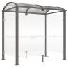 Abri fumeurs Voûte "M" Gris anthracite 2,5m