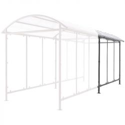 Extension abri velo moto 9 places avec bardage en couloir