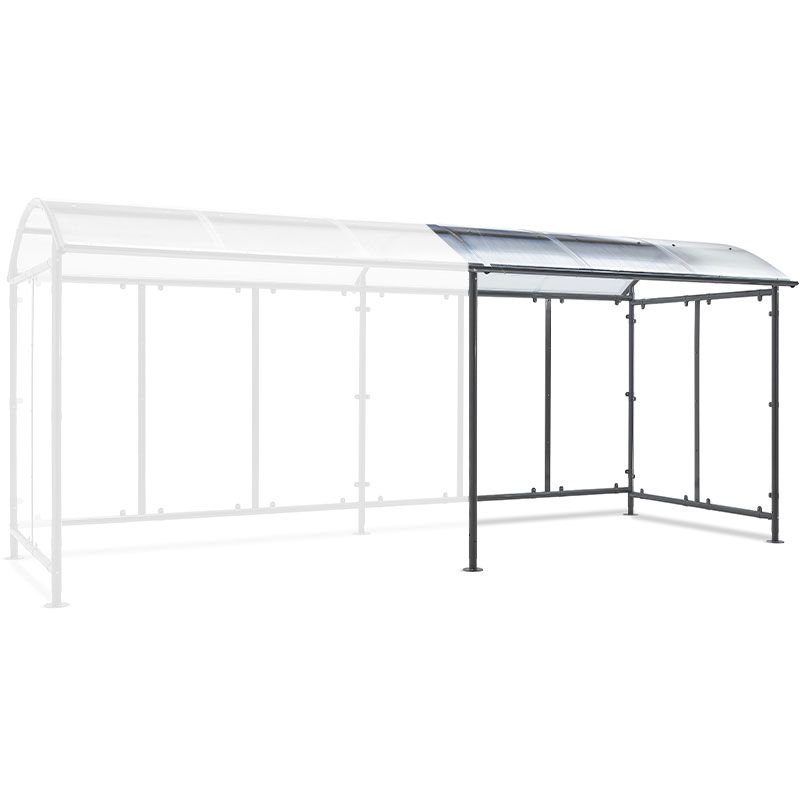 Extension abri velo moto 9 places avec bardage en dôme