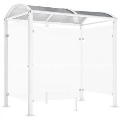 Abri fumeurs Voûte "M" Blanc 2,5m