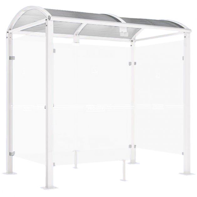 Abri fumeurs Voûte "M" Blanc 2,5m