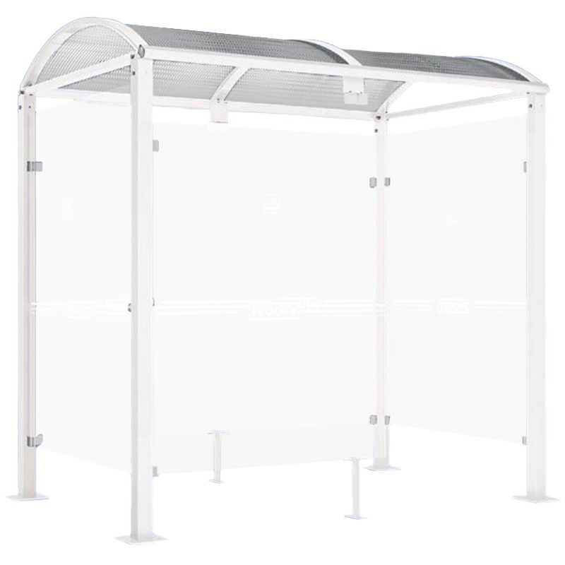 Abri fumeurs Voûte "M" Blanc 2,5m