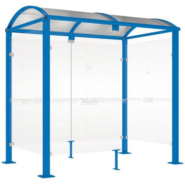 Abri fumeurs Voûte "M" Bleu 2,5m