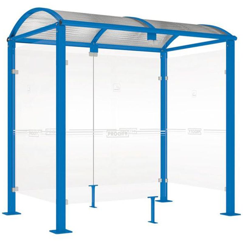 Abri fumeurs Voûte "M" Bleu 2,5m