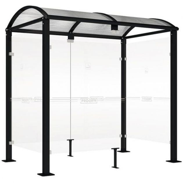 Abri fumeurs Voûte "M" Noir 2,5m