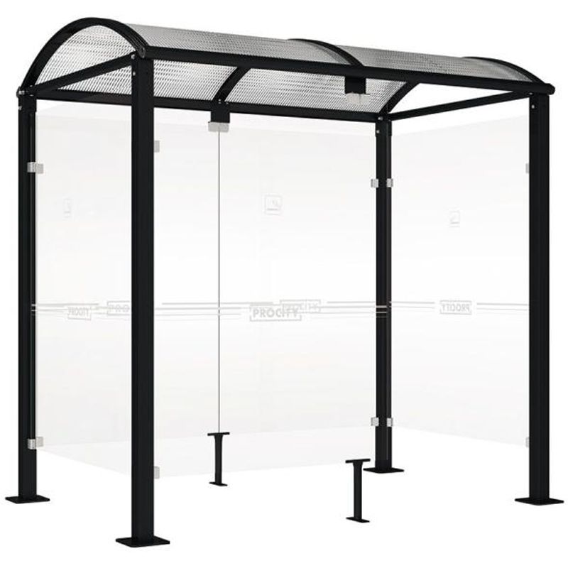 Abri fumeurs Voûte "M" Noir 2,5m