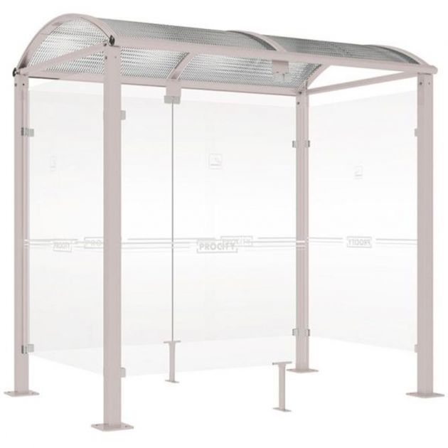 Abri fumeurs Voûte "M" Gris 2,5m