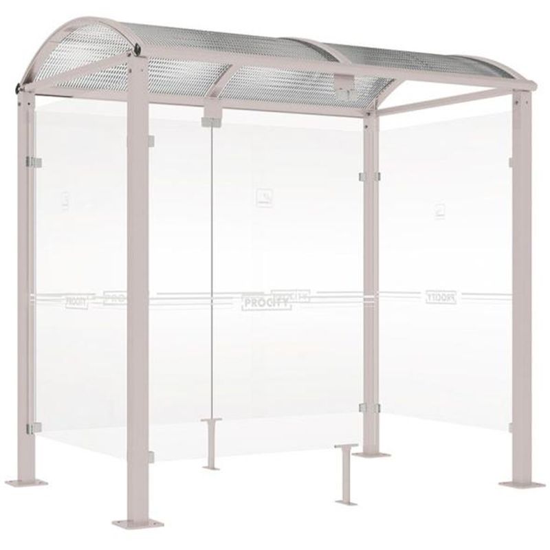 Abri fumeurs Voûte "M" Gris 2,5m