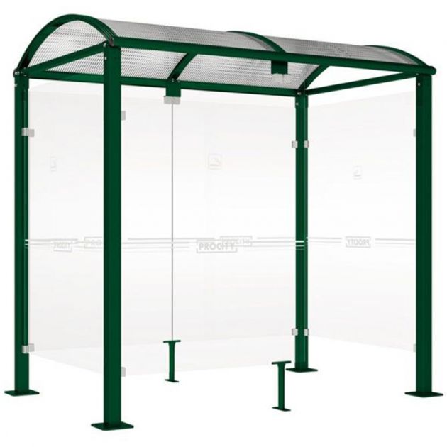 Abri fumeurs Voûte "M" Vert 2,5m