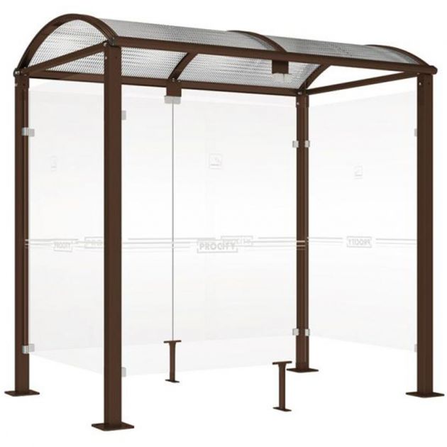 Abri fumeurs Voûte "M" Marron 2,5m