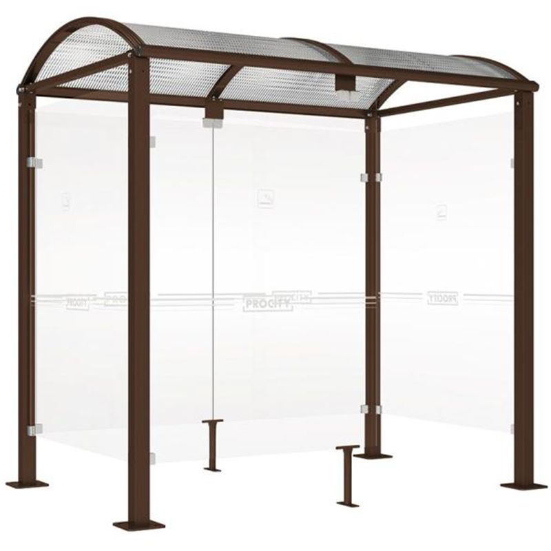 Abri fumeurs Voûte "M" Marron 2,5m