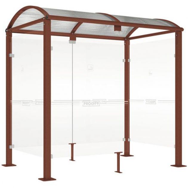 Abri fumeurs Voûte "M" Corten 2,5m