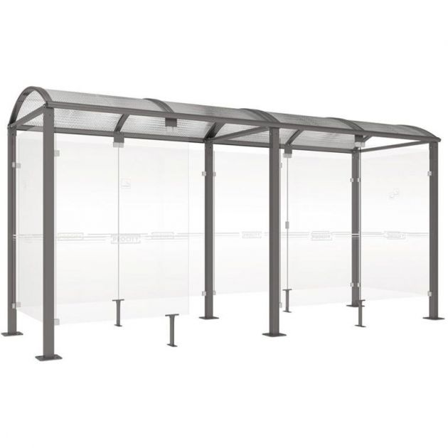 Abri fumeurs Voûte "M"  Gris anthracite 5m