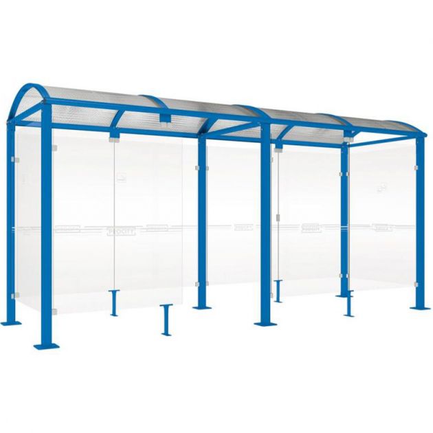 Abri fumeurs Voûte "M" Bleu 5m