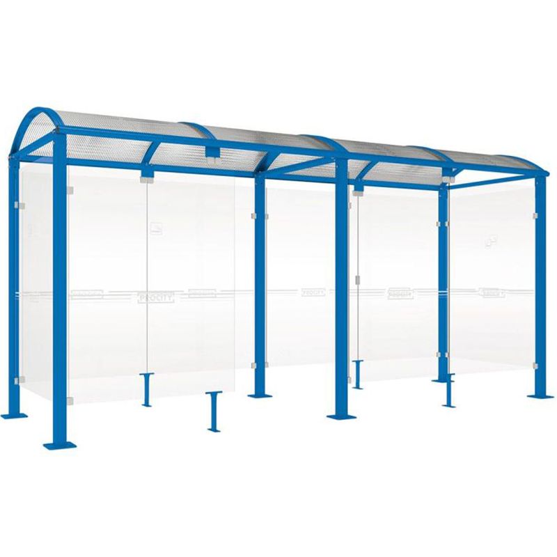 Abri fumeurs Voûte "M" Bleu 5m