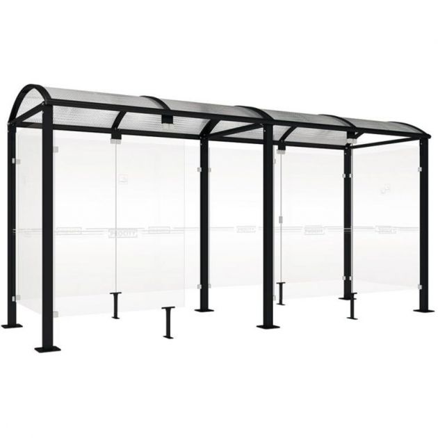 Abri fumeurs Voûte "M" Noir 5m