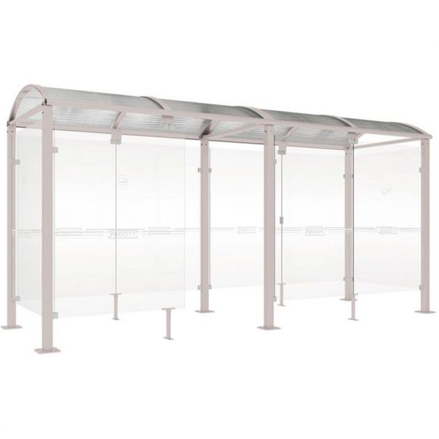 Abri fumeurs Voûte "M" Gris 5m  